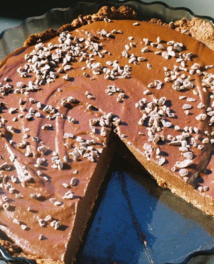 Vegan chocolate and citrus tart