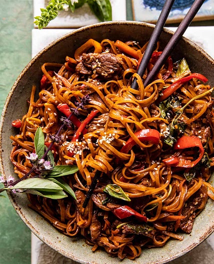 20 Minute Korean Beef Sesame Noodles