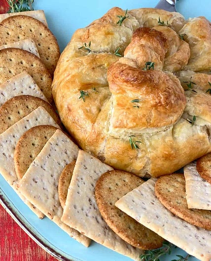 Baked Brie with Pear Compote