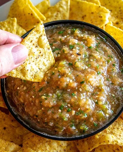 Roasted Tomato and Tomatillo Salsa