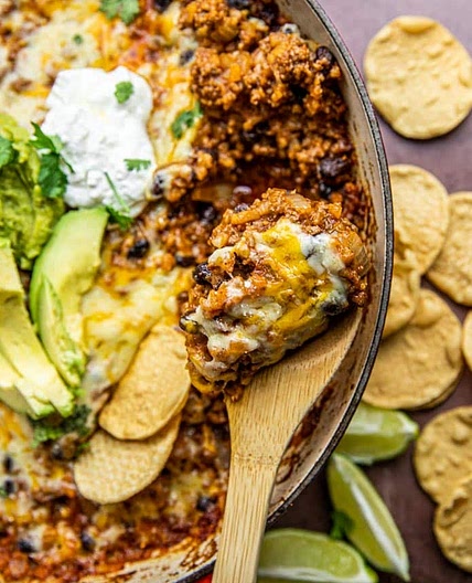 Mexican Beef and Rice Skillet