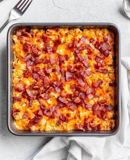 Bacon Loaded Cauliflower Casserole