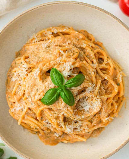Roasted Tomato and Garlic Ricotta Pasta