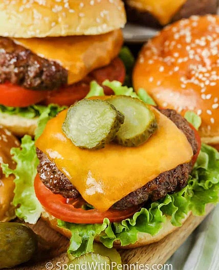 Air Fryer Hamburgers