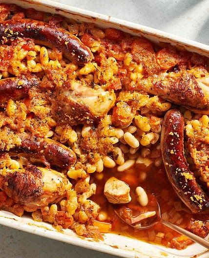 Classic French Chicken and Sausage Cassoulet Recipe
