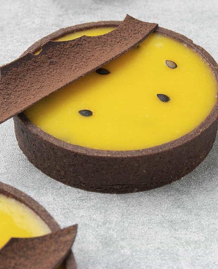 Chocolate Passion fruit tart