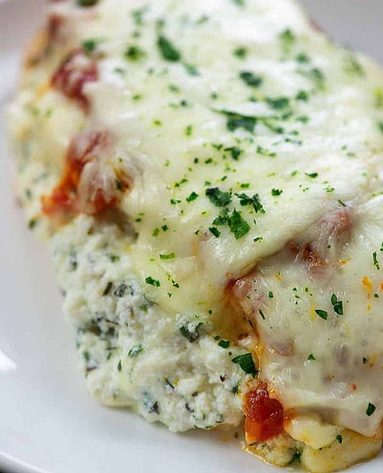 Lasagna Stuffed Chicken