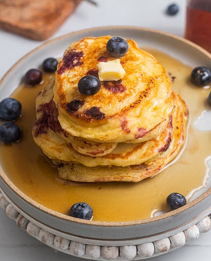 Easy Lemon Blueberry Pancakes