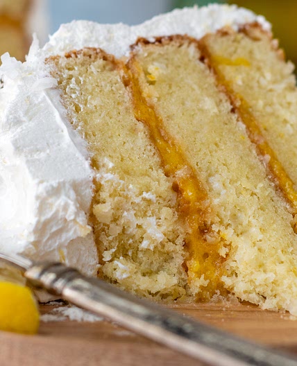 Extra Moist Gluten-Free Coconut Lemon Curd Cake