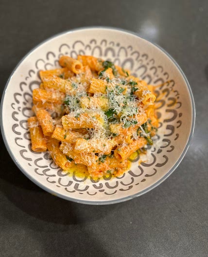 Roasted Red Pepper Ricotta Pasta