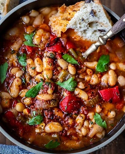 Smoky Tomato White Bean Soup