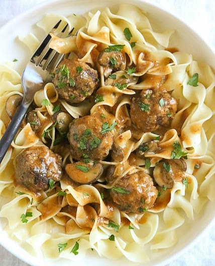 Turkey Meatball Stroganoff (Instant Pot, Slow Cooker or Stove Top)