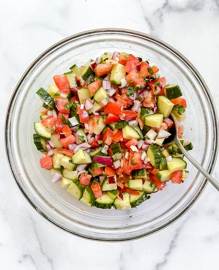 Italian Cucumber and Tomato Salad (Gluten Free, Vegan)