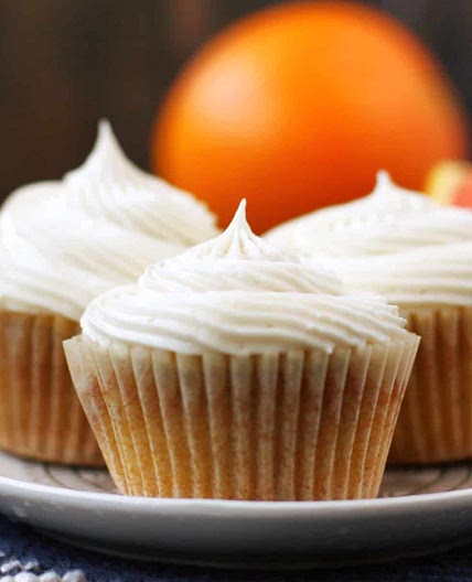 Light and Fluffy Vegan Orange Cupcakes