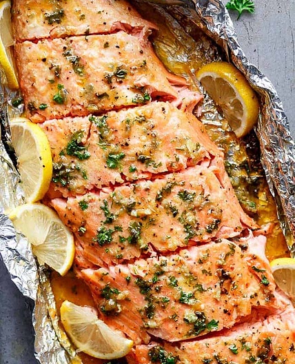 Honey Garlic Butter Salmon In Foil