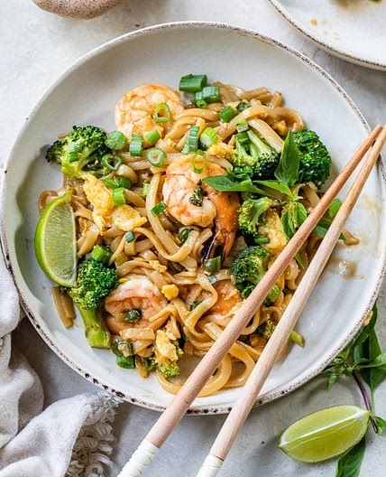 Drunken Style Noodles with Shrimp