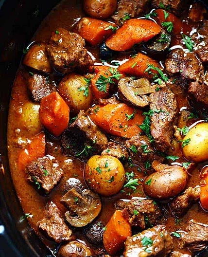 Slow Cooker Beef Bourguignon
