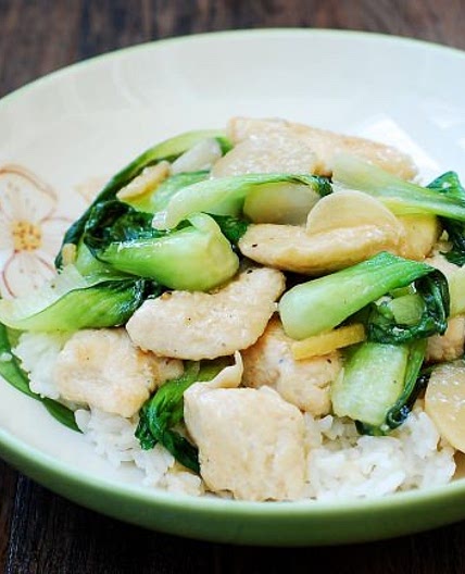 Chicken stir fry with Baby Bok Choy