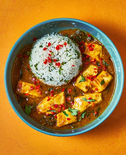 Goan-Style Basa & Spinach Curry With Coriander Rice