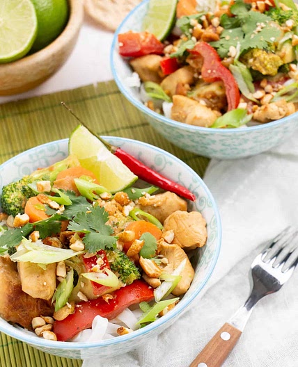 Satay Chicken Noodles