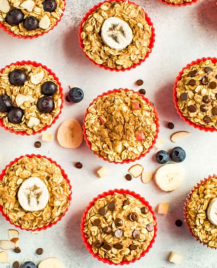 Baked Oatmeal Cups (4 Variations)