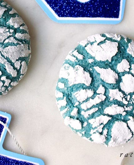 Blue Crinkle Cookies Recipe for Chanukah
