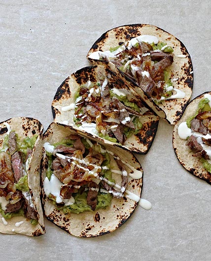 Skirt Steak Wraps with Guacamole