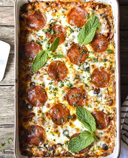 Keto Pizza Casserole