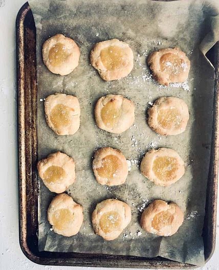 Small Batch Lemon Curd Thumbprint Cookies