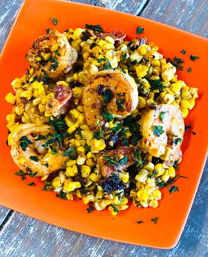 Blackstone Shrimp Bacon and Corn