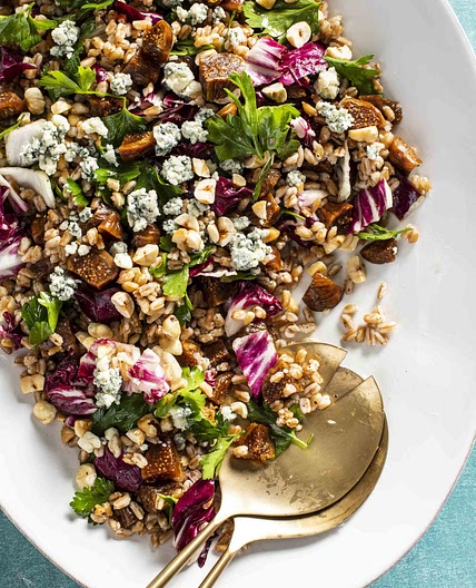 Farro Salad Recipe with Figs + Radicchio