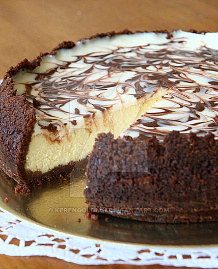 Chocolate Vanilla Cheese Cake