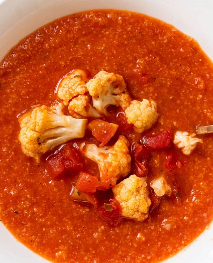 Tomato Soup with Cauliflower (No Milk)