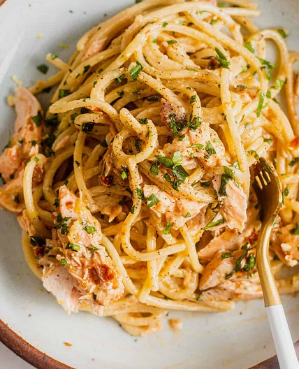 Creamy Salmon Pasta (No Cream)