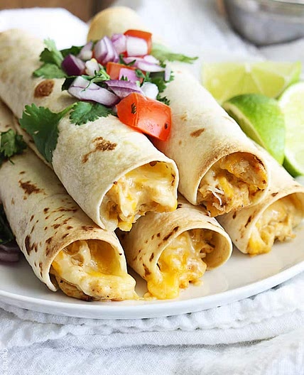 Slow Cooker Cream Cheese Chicken Taquitos