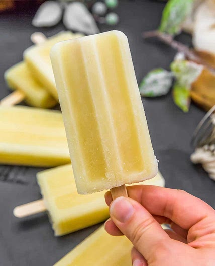 Healthy Pina Colada Popsicles