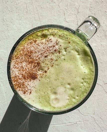 cinnamon matcha latte