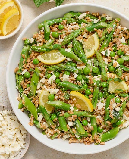 Spring Farro Salad with Feta
