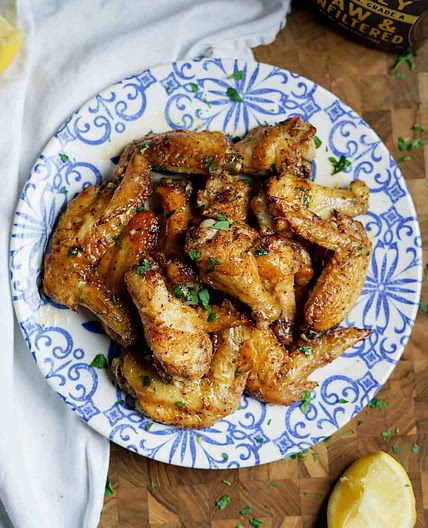Honey Lemon Pepper Wings- Air Fryer Chicken Wings (Paleo, AIP Option)