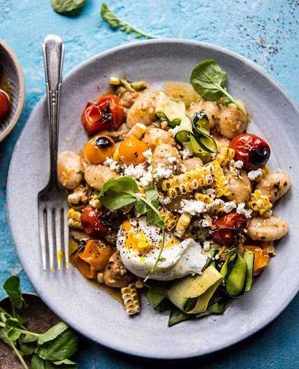 Summer Tomato Pesto + Grilled Corn Gnocchi