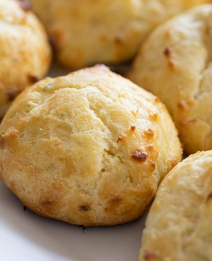 Gougeres with Cheese and Scallions