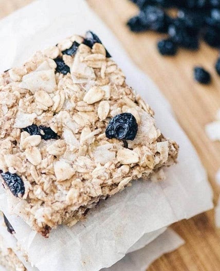 Chewy Blueberry Oat Bars