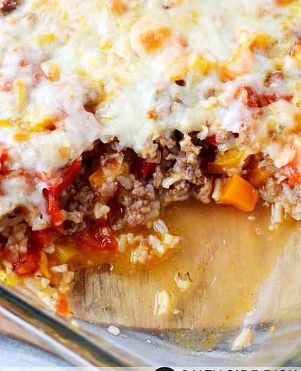Stuffed Pepper Casserole with Sausage