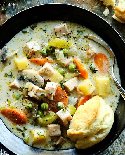 Smoked Turkey Pot Pie Soup