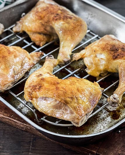 Crispy Baked Chicken Leg Quarters Recipe