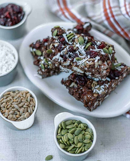 Peanut Butter Chocolate Rice Cake Bars