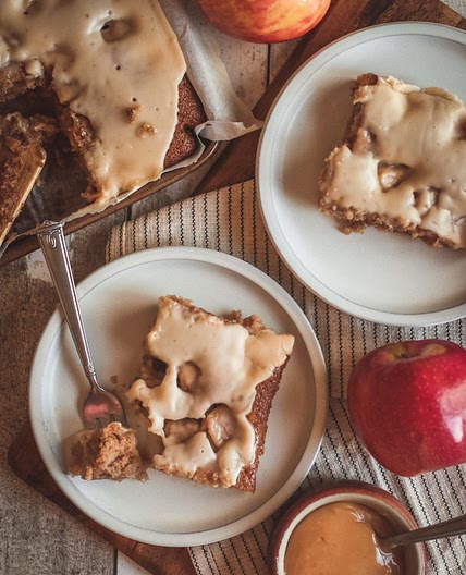 Caramel Apple Sheet Cake
