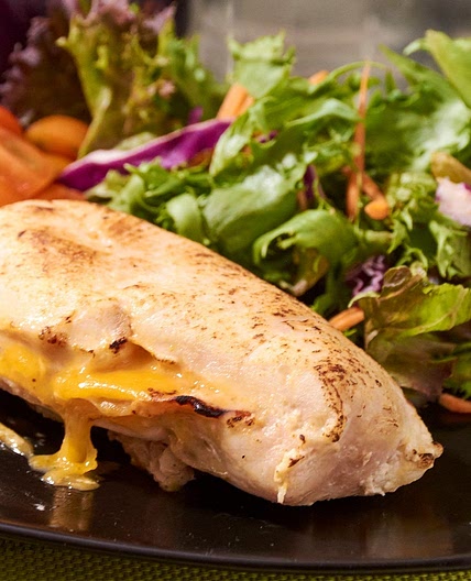 Sous Vide Ham and Cheddar Stuffed Chicken Breasts