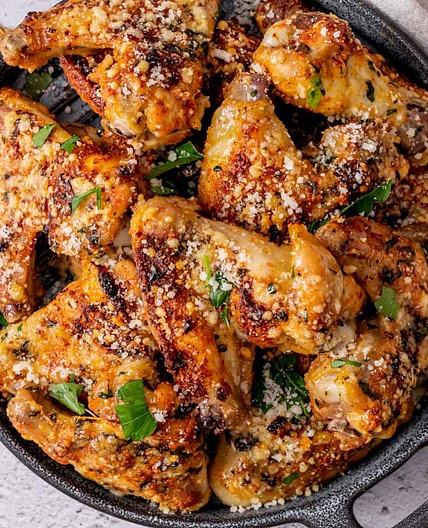 Garlic Parmesan Wings (Crispy And Baked)