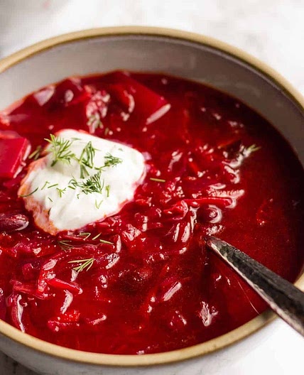 Vegan Borscht Recipe With Cabbage And Beans